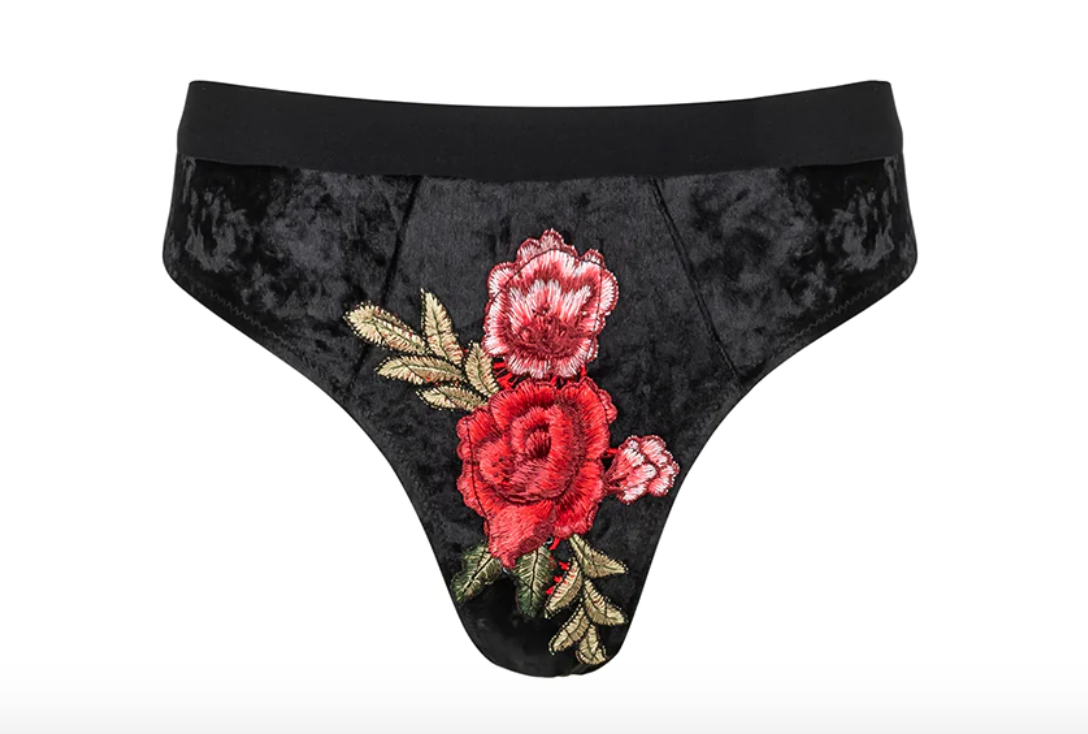 Kilo Brava Applique Roses Bikini Filly Rose