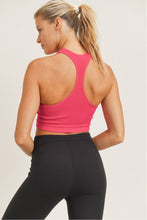 Load image into Gallery viewer, Seamless High Neck Racerback Crop Tank Top

